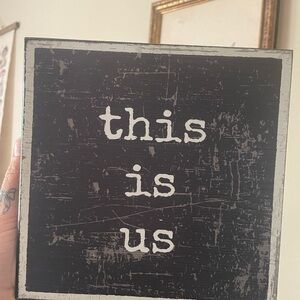 Black and White Decorative Sign